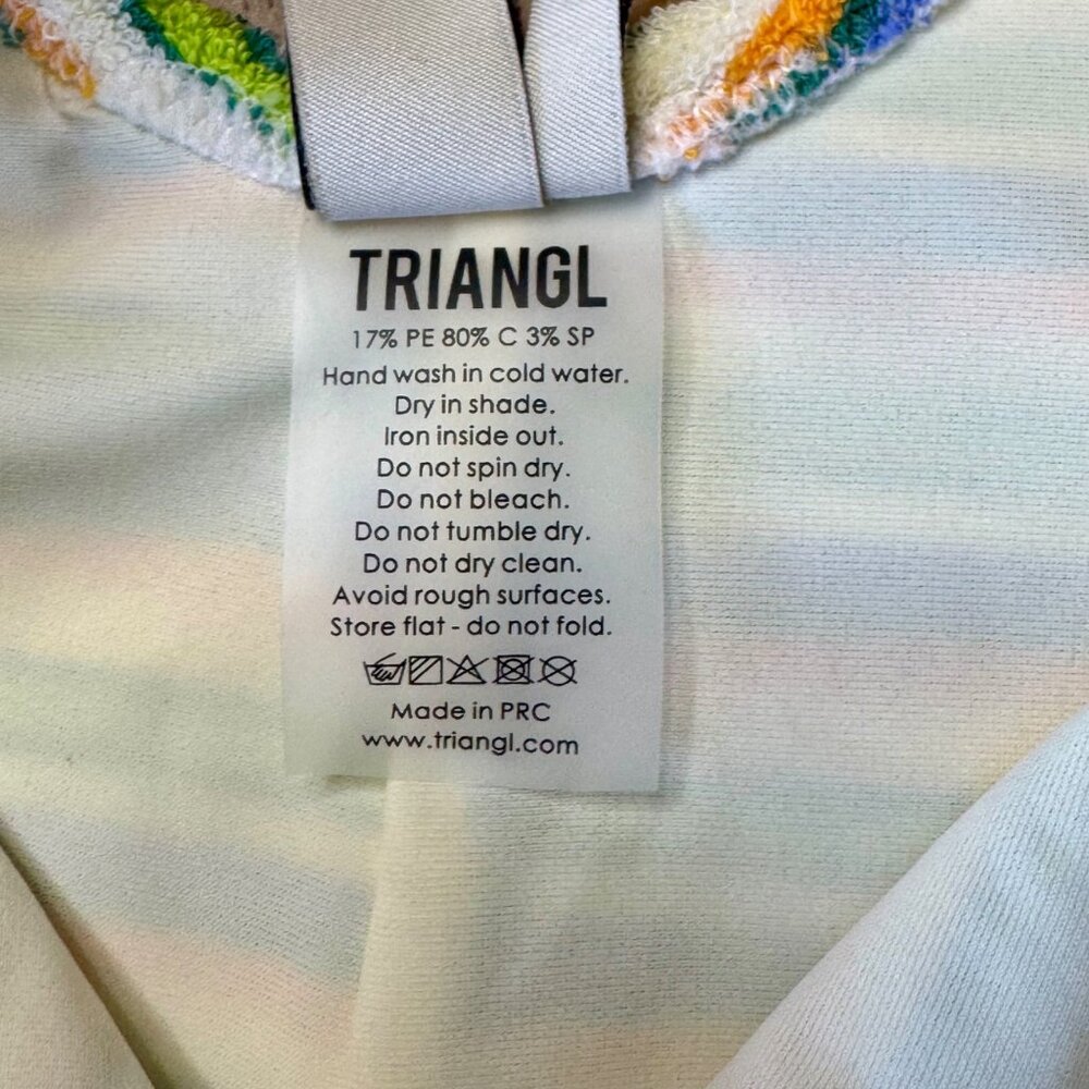 TRIANGL Retro Stripe Playsuit Womens XXS NEW Terry Cloth Swimsuit Coco Popi NWT - Picture 9 of 13